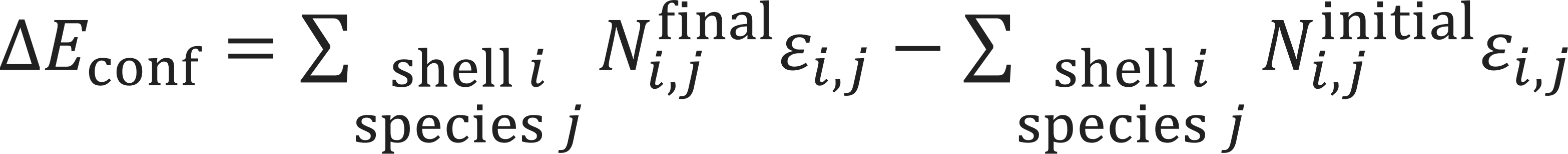 dEconf = sum Nfinal - sum Ninitial